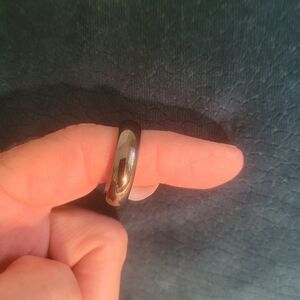 Hematite Black Silvery Ring Size 7